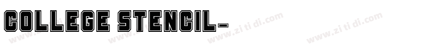 College Stencil字体转换